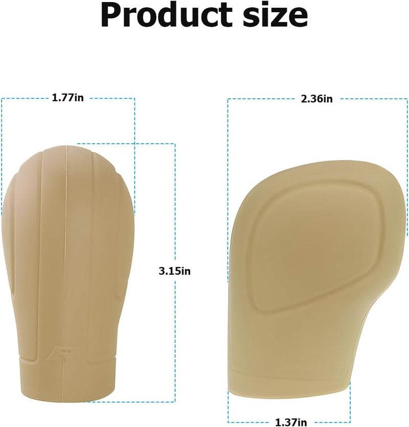 zipelo 2 Pack Car Gear Shift Knob Cover, Anti-Slip Auto Knob Gear Stick Protector, Comfortable Silicone Handbrake Shifter Cover for Men Women, Universal Vehicle Interior Accessories - Image 2